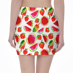 Summer Fruits Watermelon Pattern Print Pencil Mini Skirt