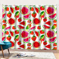 Summer Fruits Watermelon Pattern Print Pencil Pleat Curtains