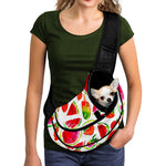Summer Fruits Watermelon Pattern Print Pet Sling Carrier