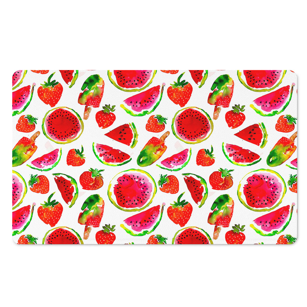 Summer Fruits Watermelon Pattern Print Polyester Doormat