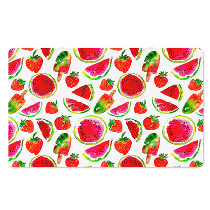 Summer Fruits Watermelon Pattern Print Polyester Doormat