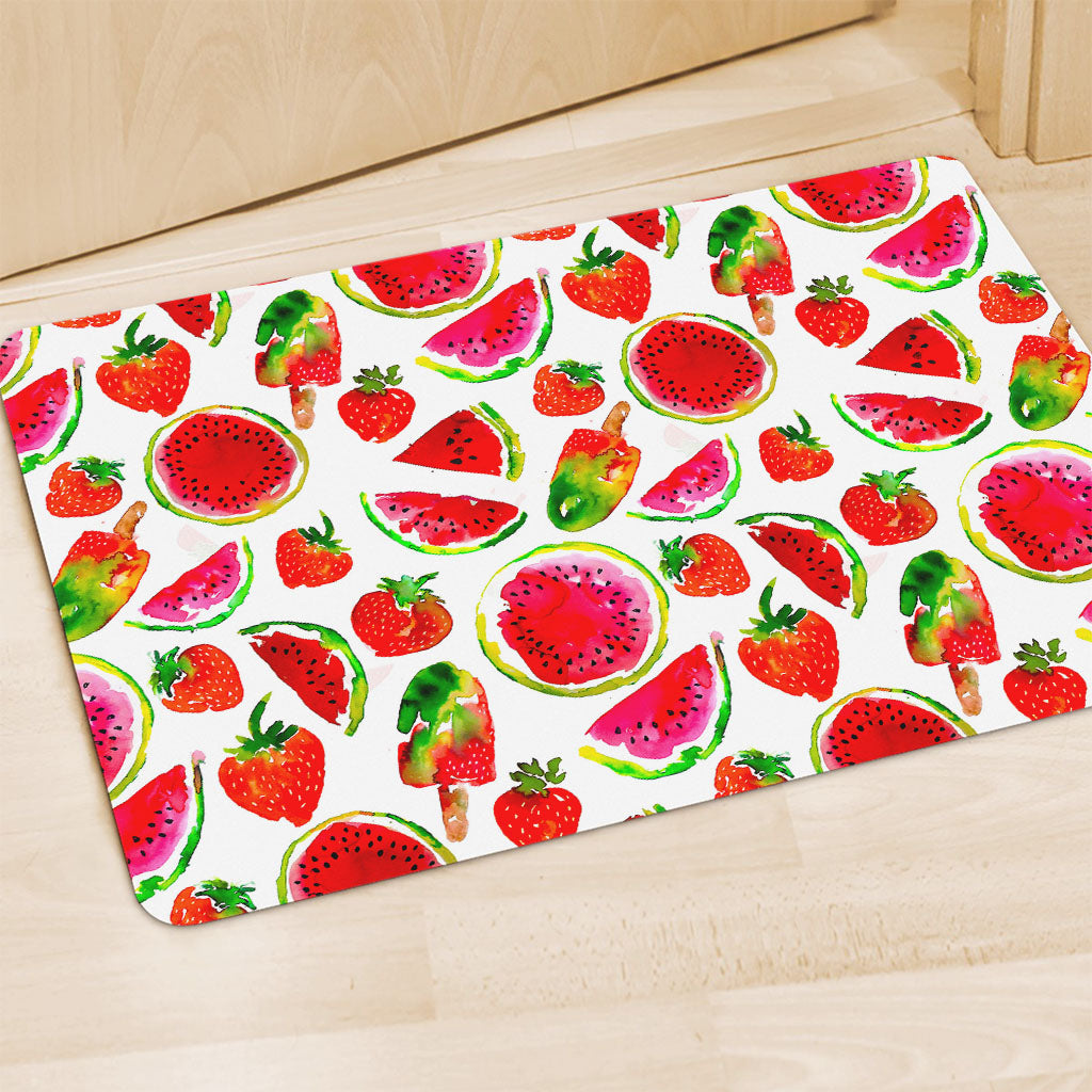 Summer Fruits Watermelon Pattern Print Polyester Doormat