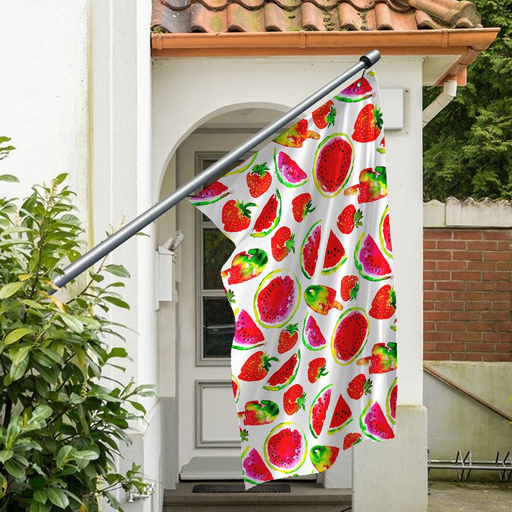 Summer Fruits Watermelon Pattern Print Polyester Flag