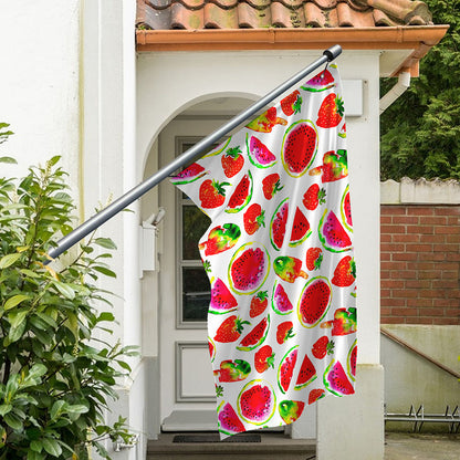 Summer Fruits Watermelon Pattern Print Polyester Flag