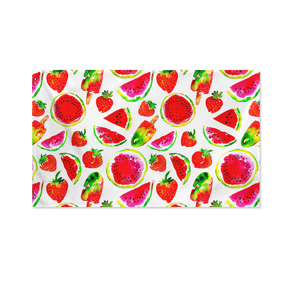 Summer Fruits Watermelon Pattern Print Polyester Flag