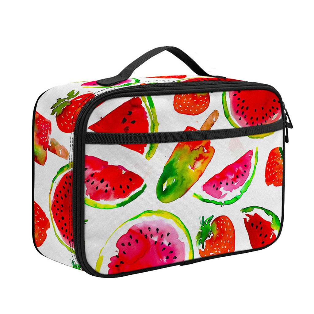 Summer Fruits Watermelon Pattern Print Portable Lunch Bag