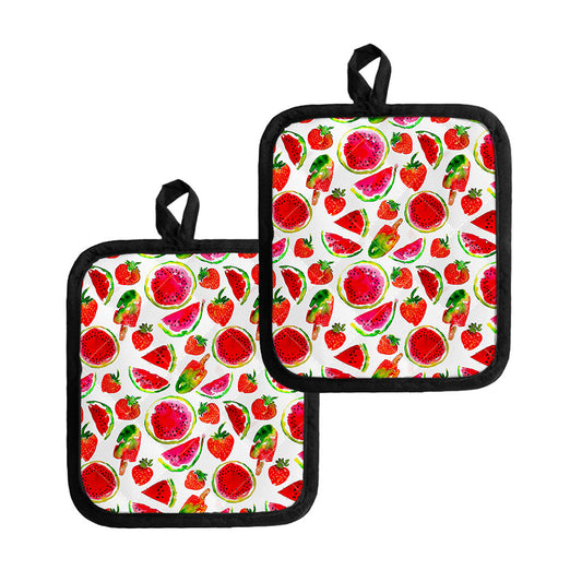 Summer Fruits Watermelon Pattern Print Pot Holders