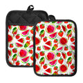Summer Fruits Watermelon Pattern Print Pot Holders With Pocket