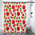 Summer Fruits Watermelon Pattern Print Premium Shower Curtain