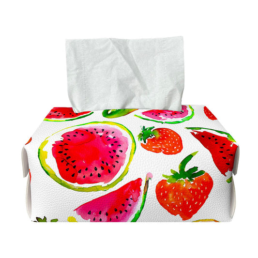 Summer Fruits Watermelon Pattern Print Rectangle Tissue Box Cover