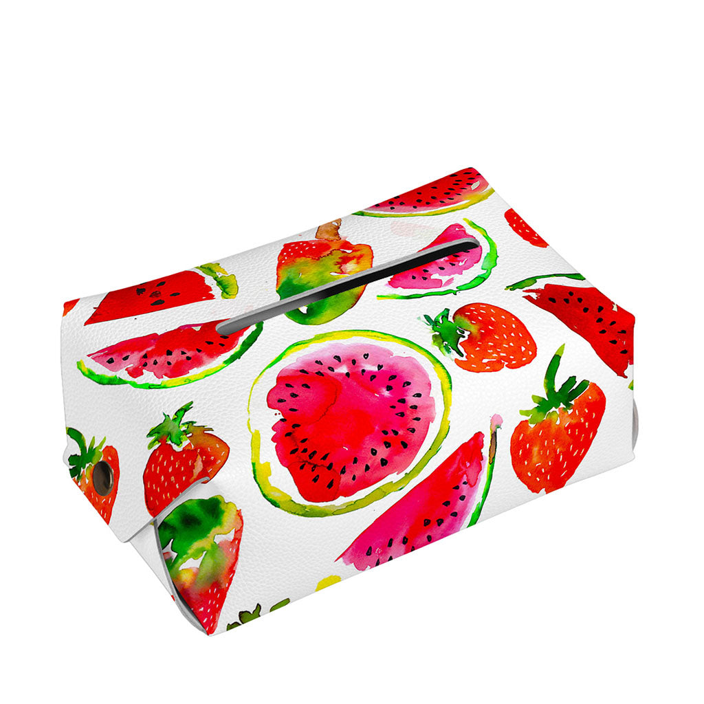 Summer Fruits Watermelon Pattern Print Rectangle Tissue Box Cover
