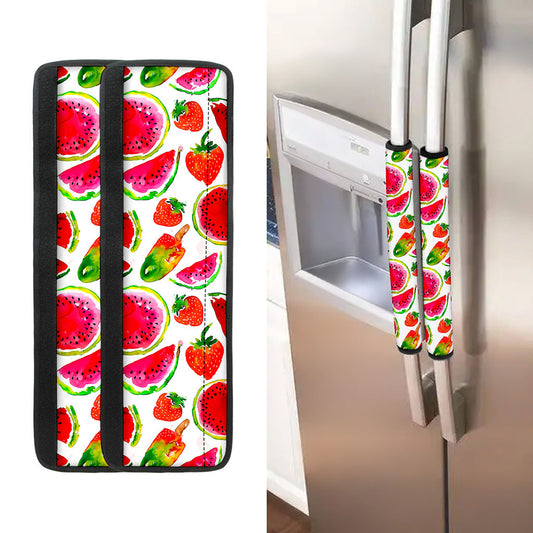 Summer Fruits Watermelon Pattern Print Refrigerator Handle Covers