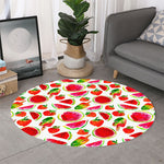 Summer Fruits Watermelon Pattern Print Round Rug