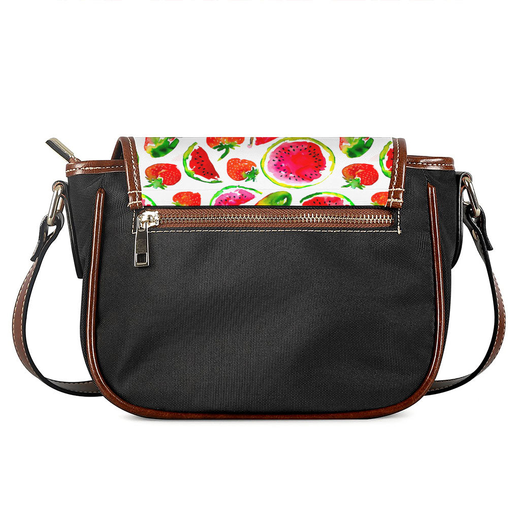 Summer Fruits Watermelon Pattern Print Saddle Bag