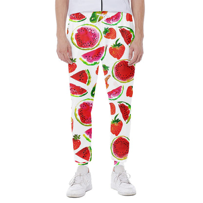 Summer Fruits Watermelon Pattern Print Scuba Joggers