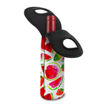 Summer Fruits Watermelon Pattern Print Single Neoprene Wine Tote
