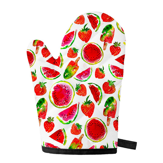 Summer Fruits Watermelon Pattern Print Single Oven Mitt