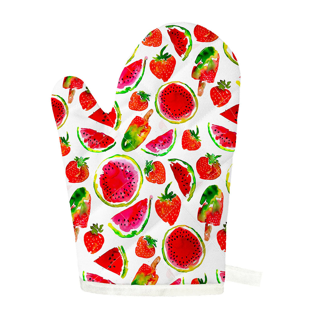 Summer Fruits Watermelon Pattern Print Single Oven Mitt
