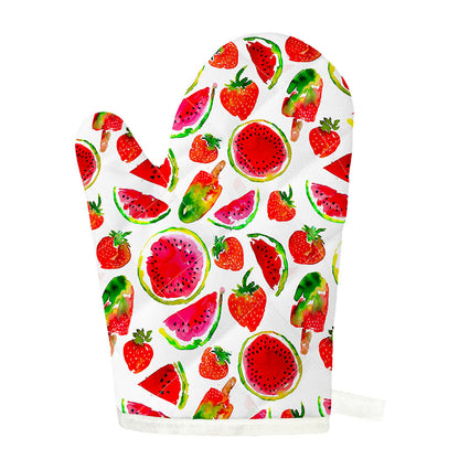 Summer Fruits Watermelon Pattern Print Single Oven Mitt