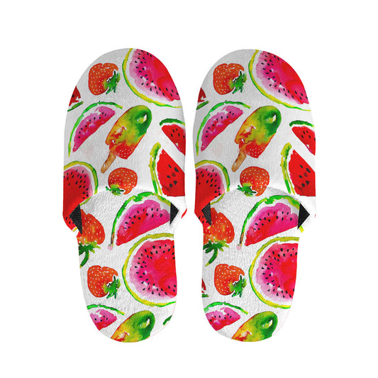 Summer Fruits Watermelon Pattern Print Slippers