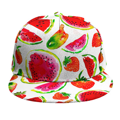 Summer Fruits Watermelon Pattern Print Snapback Cap