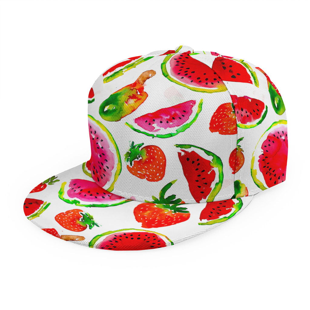 Summer Fruits Watermelon Pattern Print Snapback Cap
