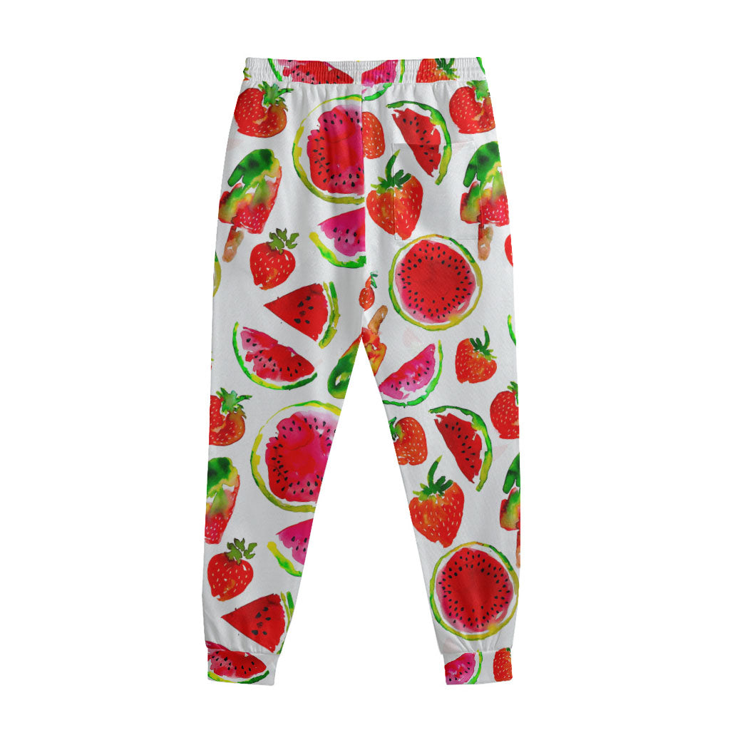 Summer Fruits Watermelon Pattern Print Sweatpants