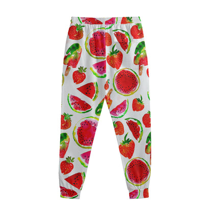 Summer Fruits Watermelon Pattern Print Sweatpants