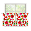 Summer Fruits Watermelon Pattern Print Tier Curtains