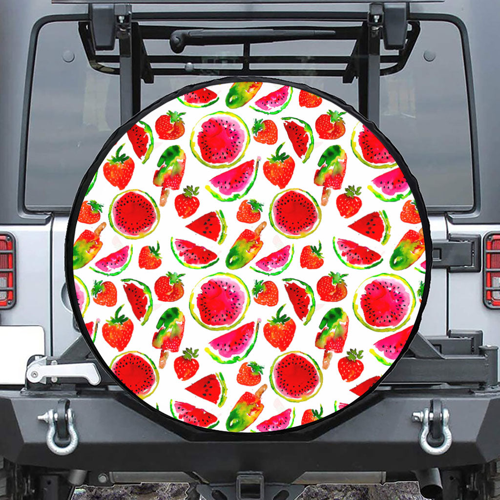 Summer Fruits Watermelon Pattern Print Tire Cover