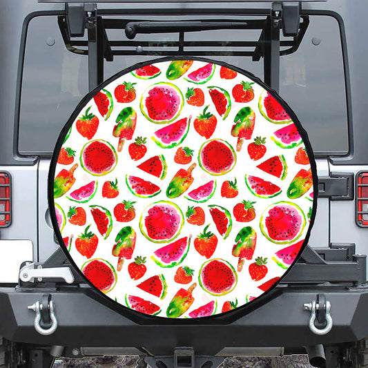 Summer Fruits Watermelon Pattern Print Tire Cover