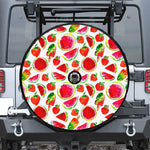 Summer Fruits Watermelon Pattern Print Tire Cover With Camera Hole