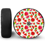 Summer Fruits Watermelon Pattern Print Tire Cover With Camera Hole