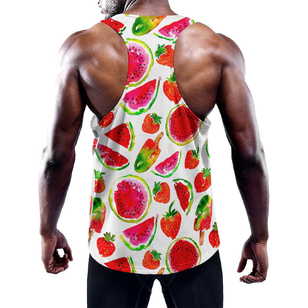 Summer Fruits Watermelon Pattern Print Training Tank Top