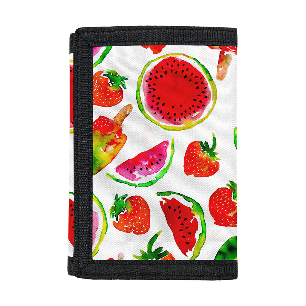 Summer Fruits Watermelon Pattern Print Trifold Wallet
