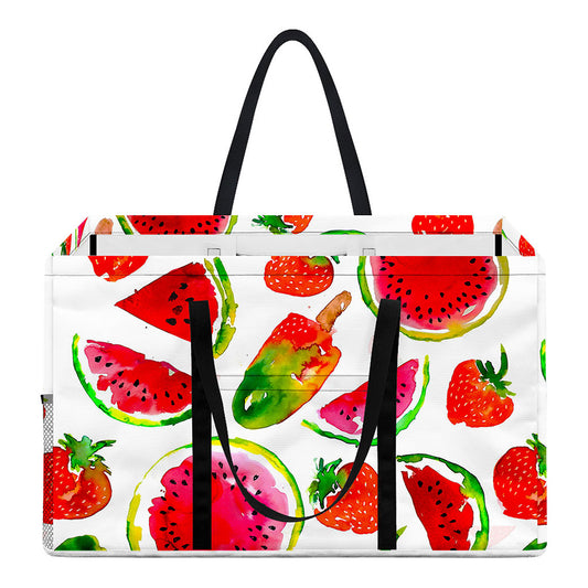 Summer Fruits Watermelon Pattern Print Utility Tote Bag