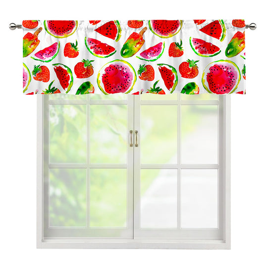 Summer Fruits Watermelon Pattern Print Window Valance