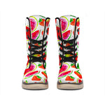 Summer Fruits Watermelon Pattern Print Winter Boots