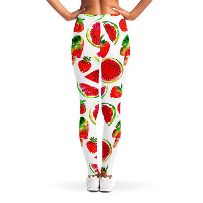 Summer Fruits Watermelon Pattern Print Women's Leggings