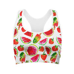 Summer Fruits Watermelon Pattern Print Women's Sports Bra