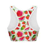 Summer Fruits Watermelon Pattern Print Women's Sports Bra