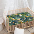 Summer Hawaiian Leaves Pattern Print Baby Crib Sheet