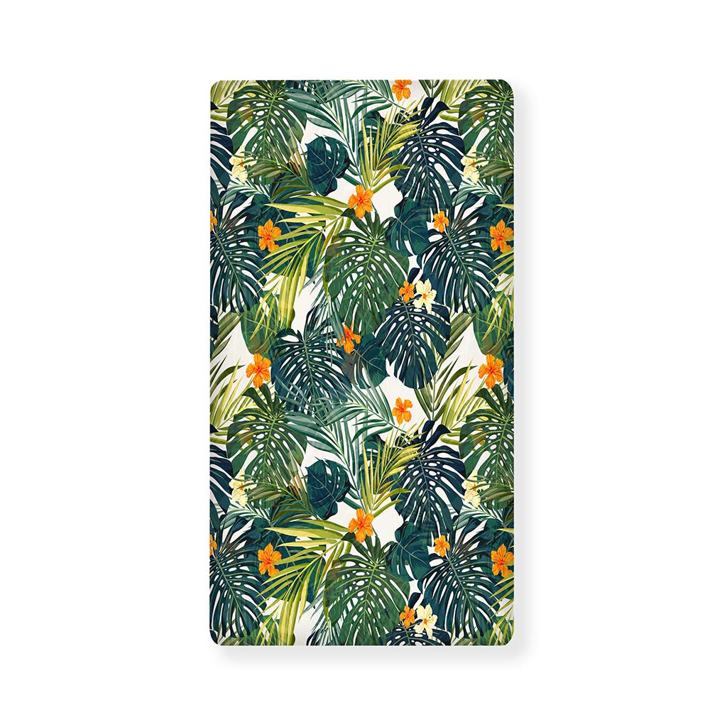 Summer Hawaiian Leaves Pattern Print Baby Crib Sheet
