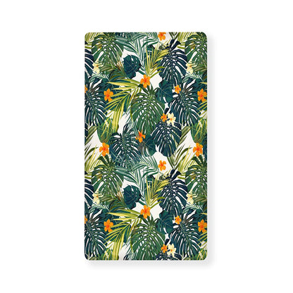 Summer Hawaiian Leaves Pattern Print Baby Crib Sheet