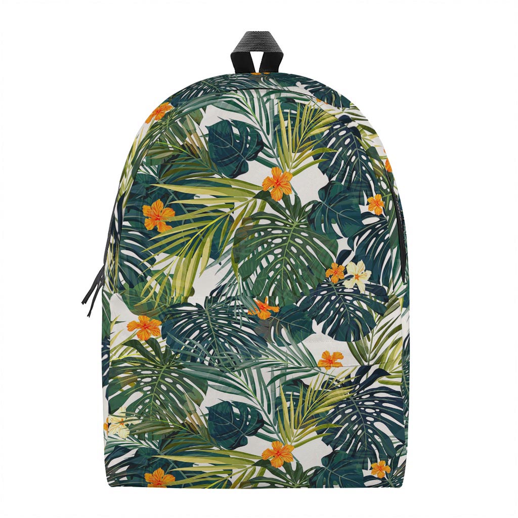 Summer Hawaiian Leaves Pattern Print Backpack