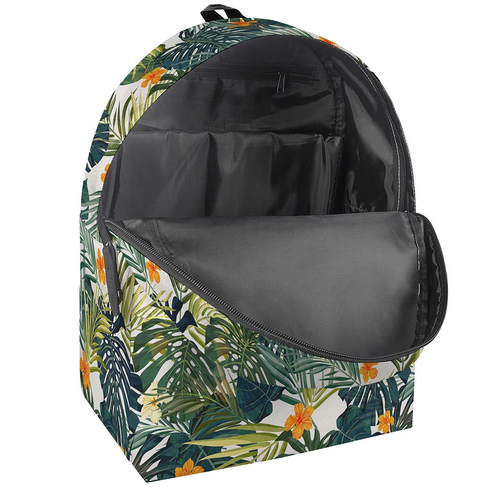 Summer Hawaiian Leaves Pattern Print Backpack