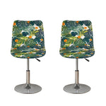 Summer Hawaiian Leaves Pattern Print Bar Stool Covers