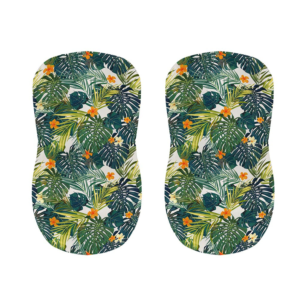 Summer Hawaiian Leaves Pattern Print Bar Stool Covers