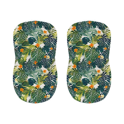 Summer Hawaiian Leaves Pattern Print Bar Stool Covers