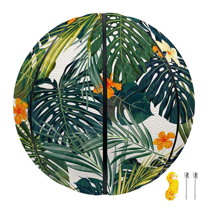 Summer Hawaiian Leaves Pattern Print Basketball